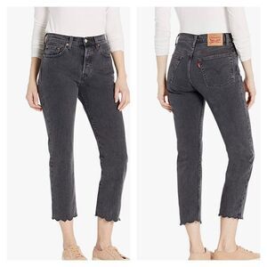 Levi's Women's Crop Jeans 501 Lady Crush High Rise Denim Button Fly Size 24 NWT